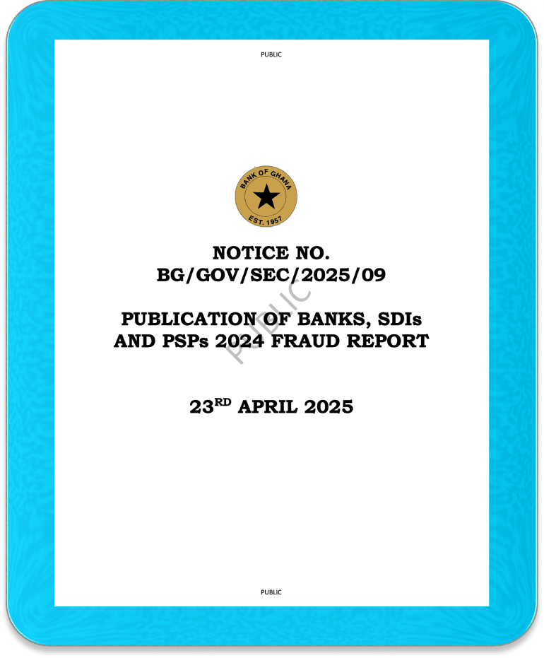 Publication of Banks, SDIs and PSPs 2024 Fraud Report